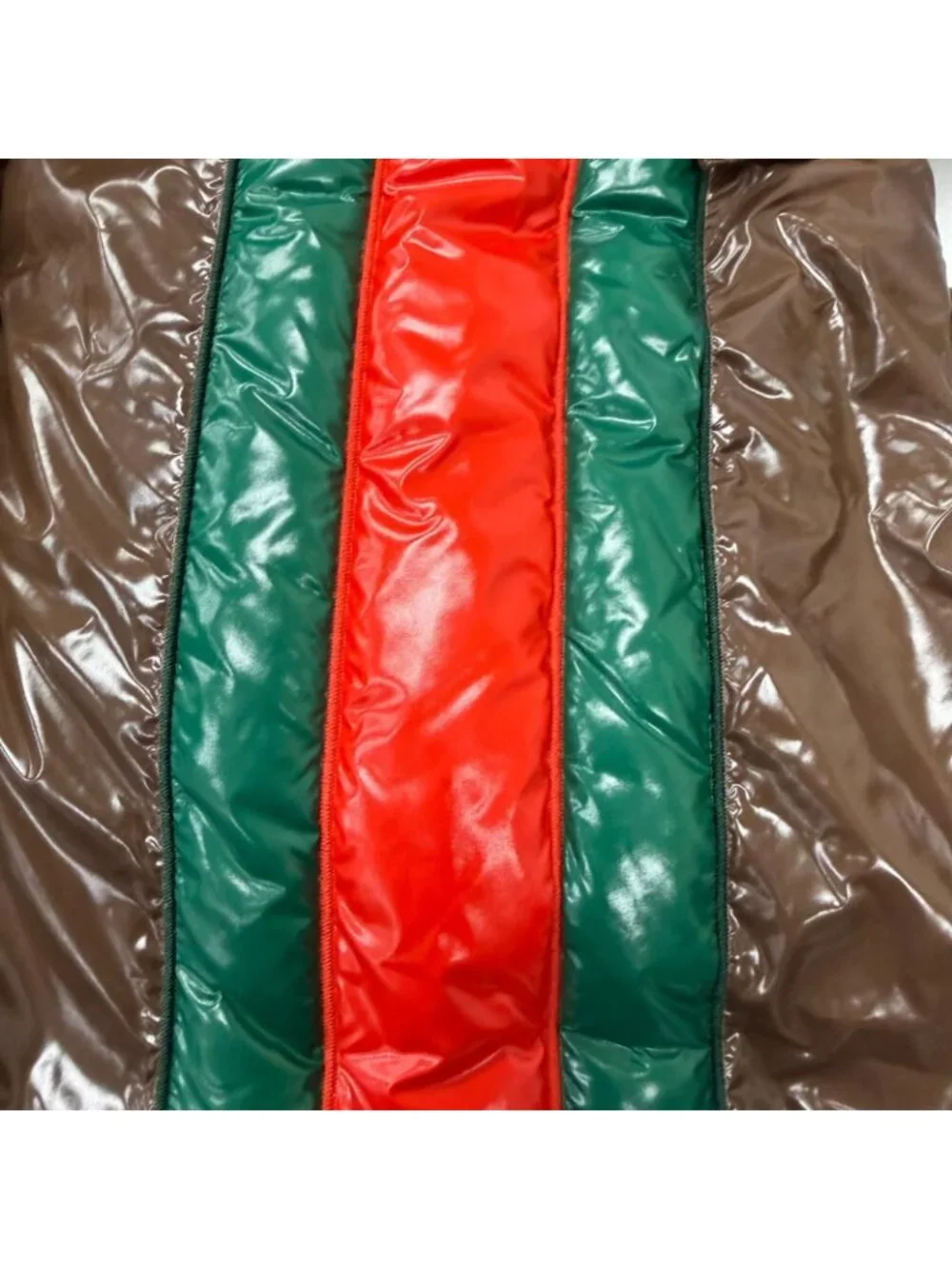Gucci Adidas Web Line Three Stripes Hooded Down Vest Brown 54